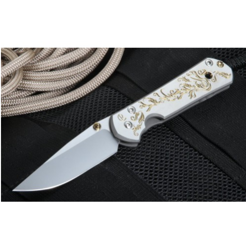 Складной нож Chris Reeve Large Sebenza 21 Unique Graphics Gold Leaf фото 2